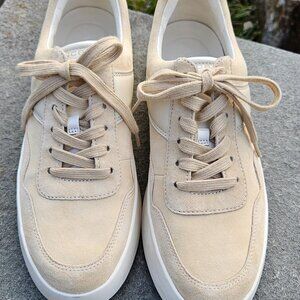 Vince women's suede platform sneakers in sand euro sz 38.5, US 8